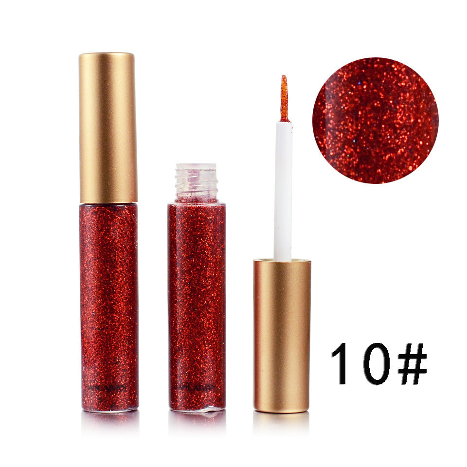 Glitter Liquid Eyeliner Pen 10 Colors Metallic Shine Eye Shadow & Liner
