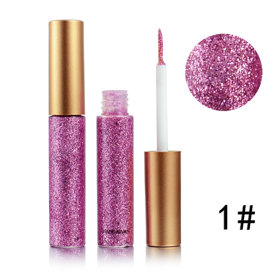 Glitter Liquid Eyeliner Pen 10 Colors Metallic Shine Eye Shadow & Liner