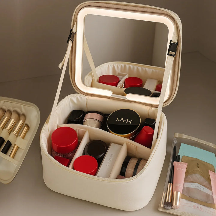 Large LED Mirror Makeup Bag