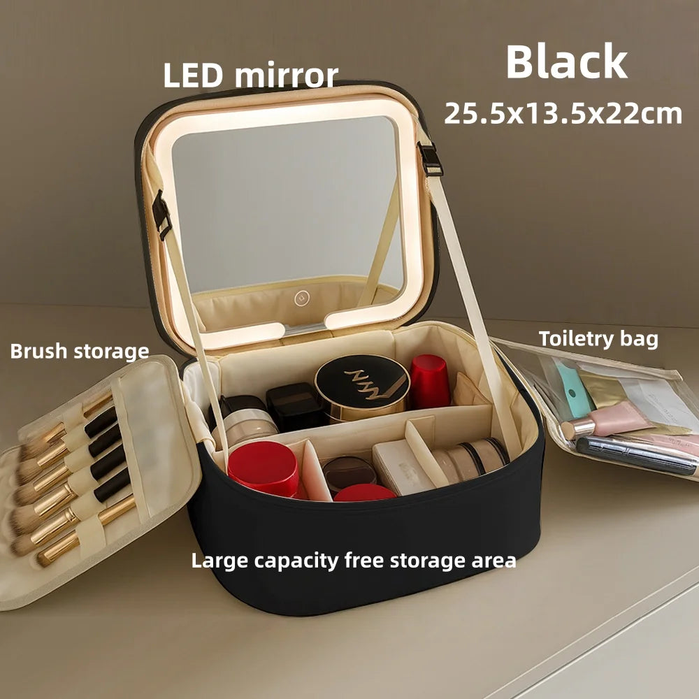 Large LED Mirror Makeup Bag