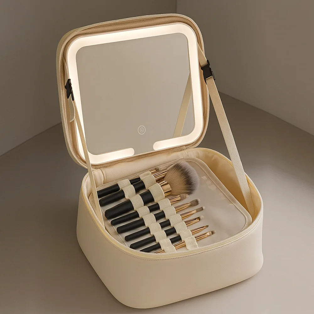 Large LED Mirror Makeup Bag