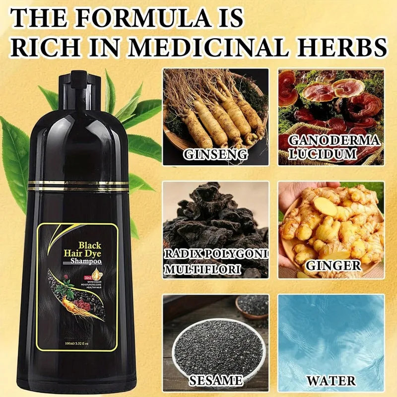 Herbal Black Hair Coloring Shampoo