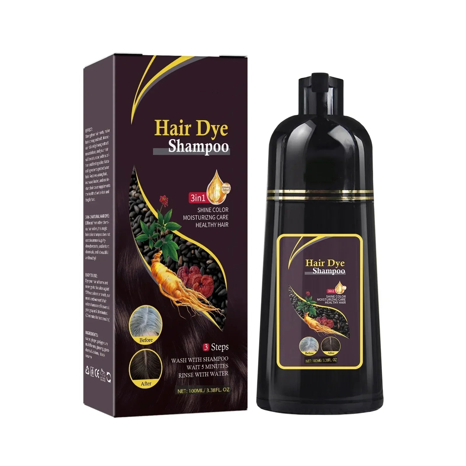 3-in-1 Hair Dyeing Shampoo