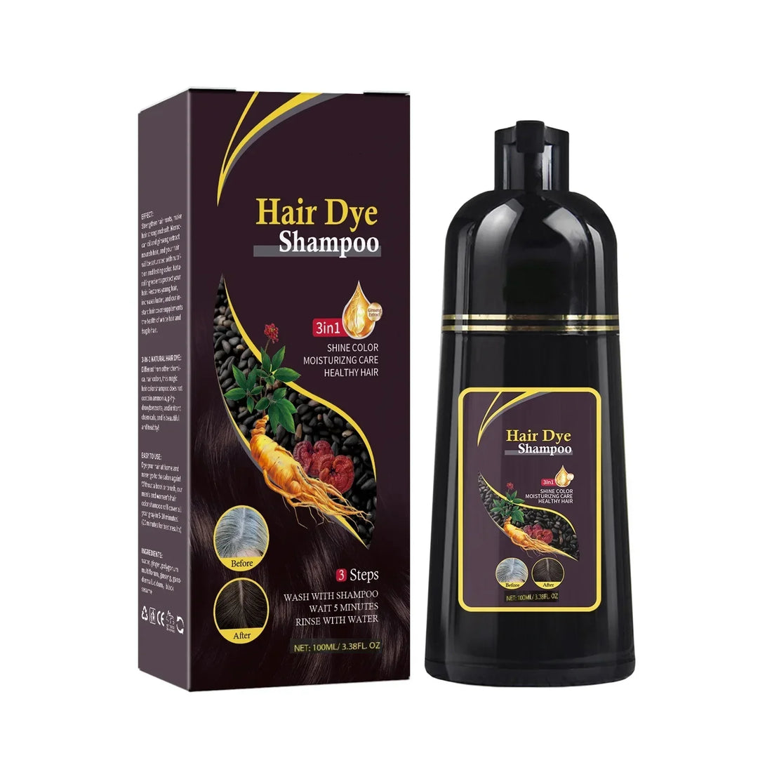 3-in-1 Hair Dyeing Shampoo