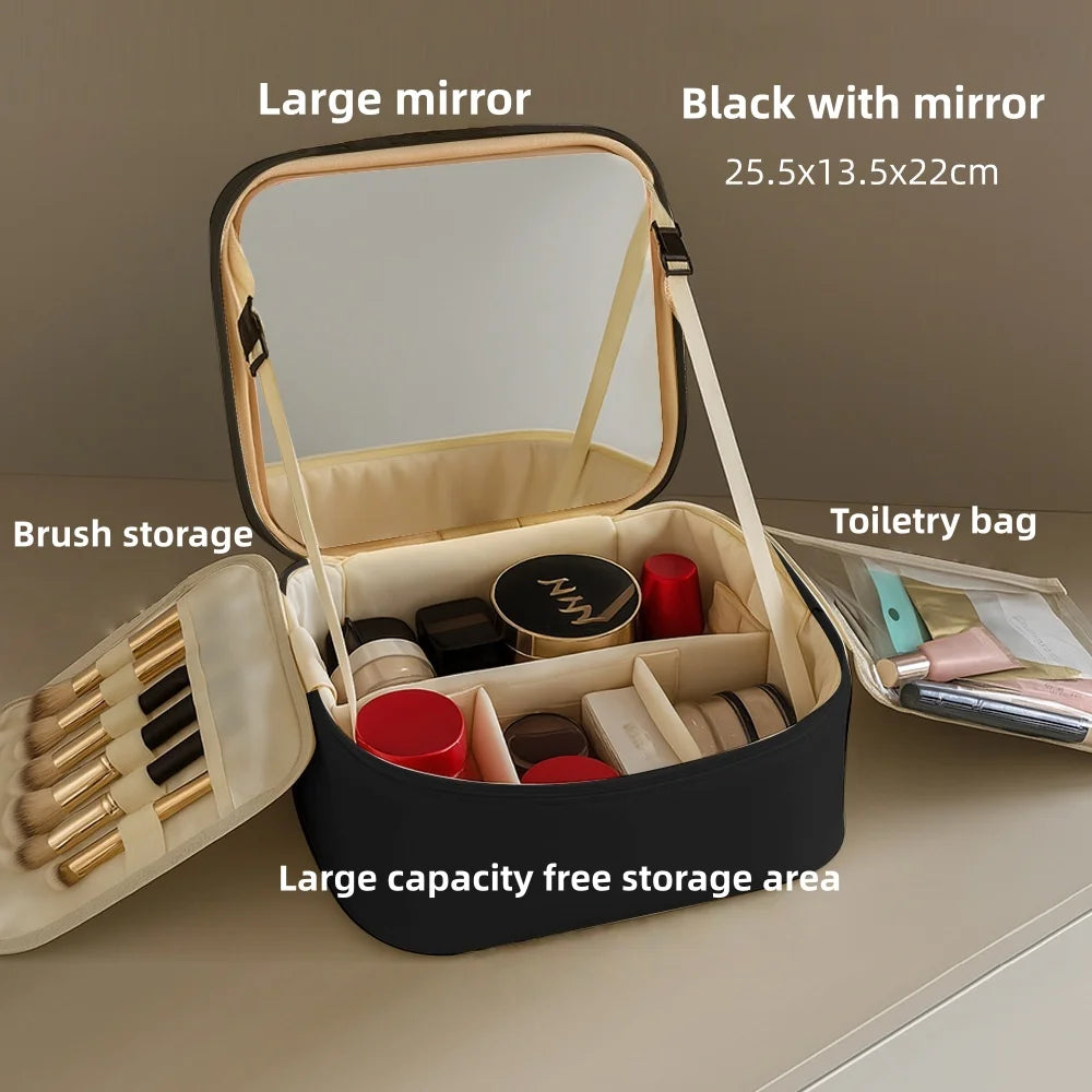 Large LED Mirror Makeup Bag