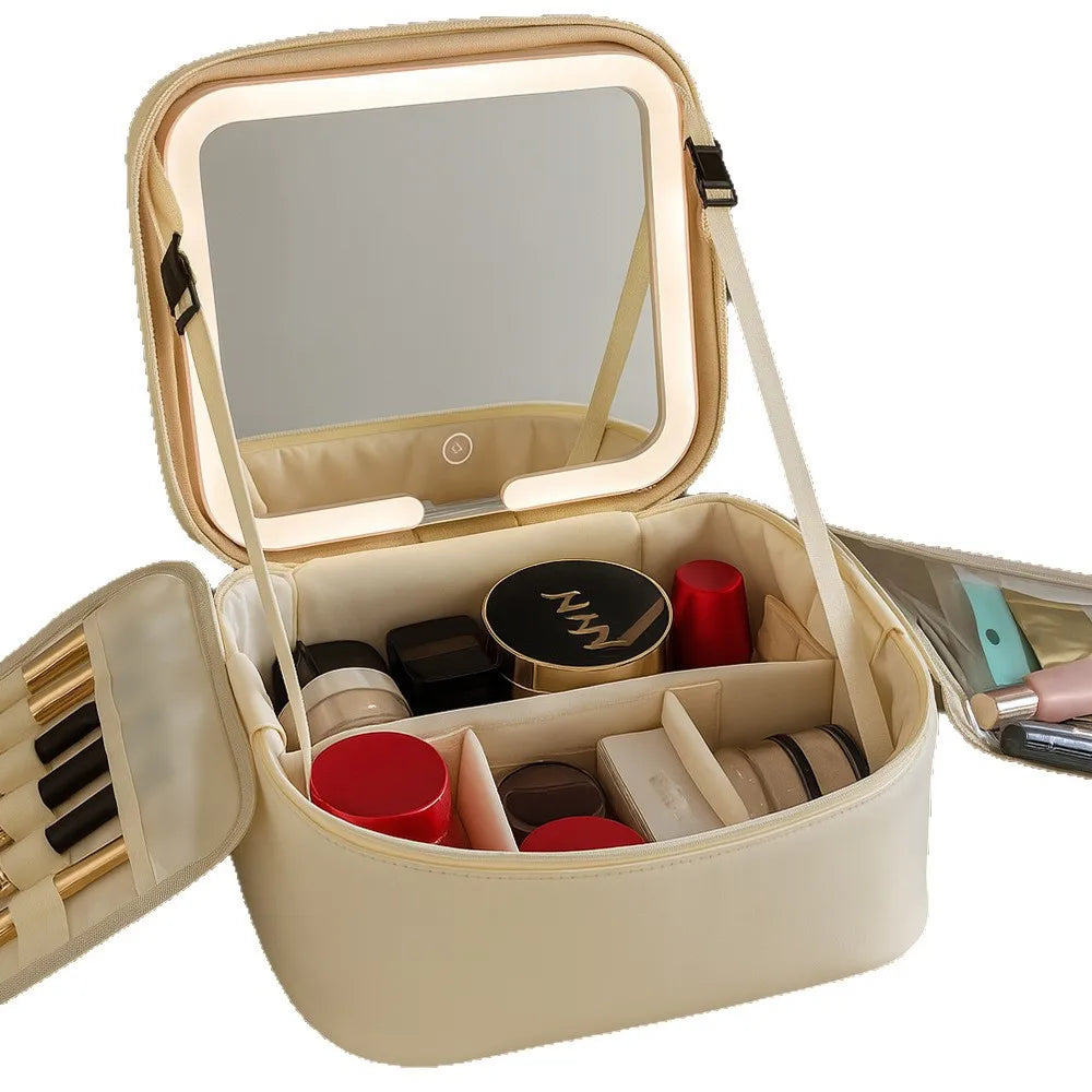 Large LED Mirror Makeup Bag