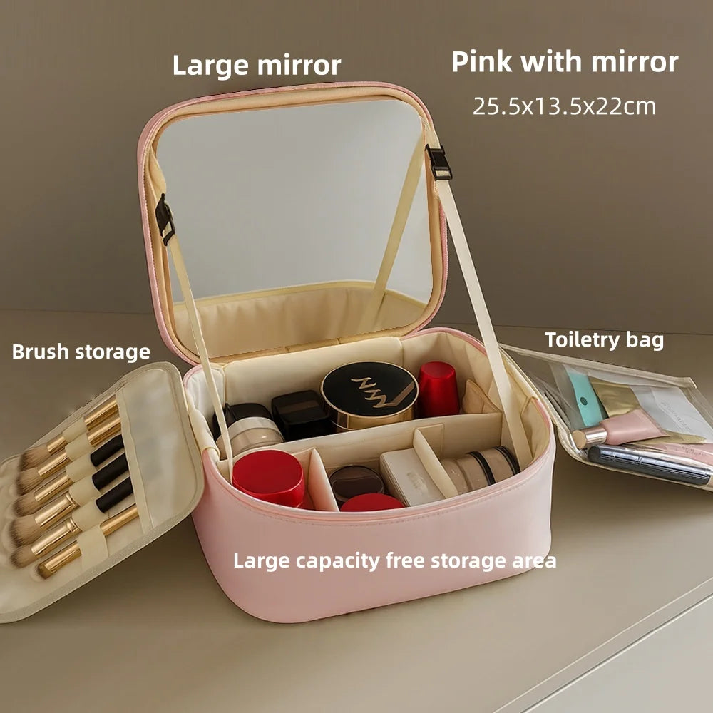 Large LED Mirror Makeup Bag
