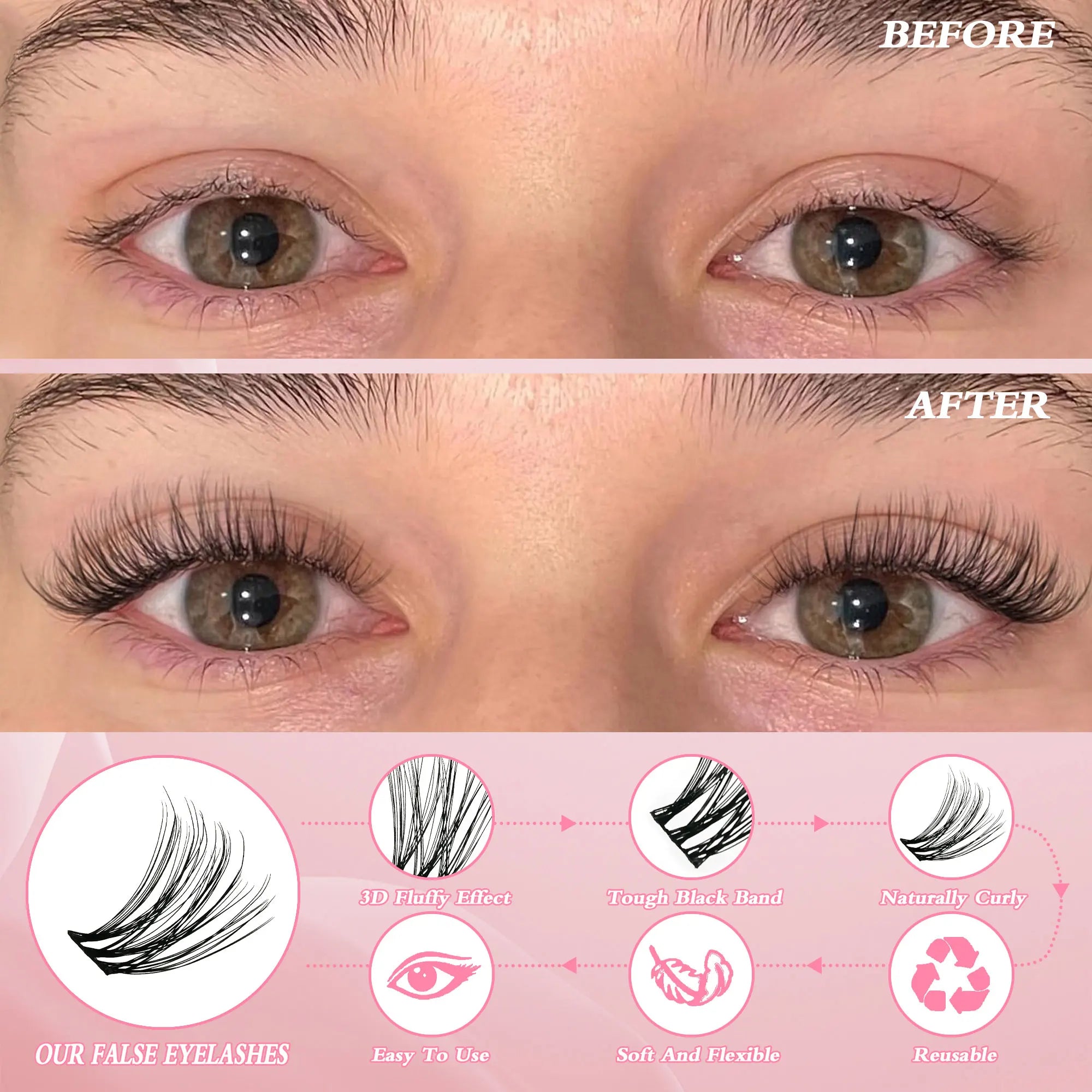 DIY Cluster False Lashes